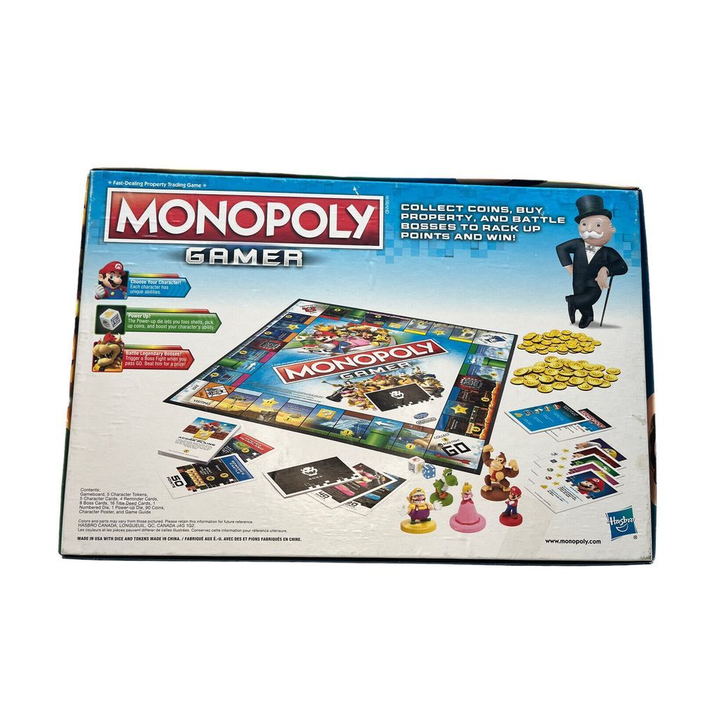 Box Only Monopoly Gamer Board Game Mario Replacement Part‎ Pieces Box Only - Picture 6 of 8